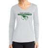 Thumbnail image for  Womens White Performance Long Sleeve V Neck Shirt