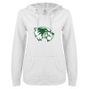 Thumbnail image for  ENZA Womens White V Notch Raw Edge Fleece Hoodie