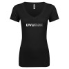 Thumbnail image for  Next Level Womens Black Ideal V Tee