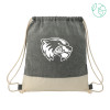 Thumbnail image for  Split Recycled Cotton Natural/Black Drawstring Bag