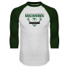 Thumbnail image for  White/Dark Green Raglan Baseball T Shirt