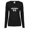 Thumbnail image for  Womens Black Long Sleeve V Neck Tee 