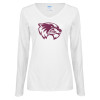 Thumbnail image for  Womens White Long Sleeve V Neck Tee
