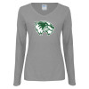 Thumbnail image for  Womens Grey Long Sleeve V Neck Tee 