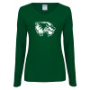 Thumbnail image for  Womens Dark Green Long Sleeve V Neck Tee 