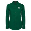 Thumbnail image for  Womens Dark Green Twill Button Down Long Sleeve 