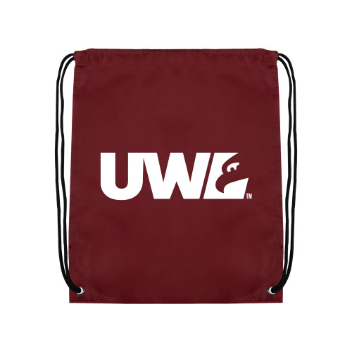  Maroon Drawstring Backpack - UWL Spirit Mark