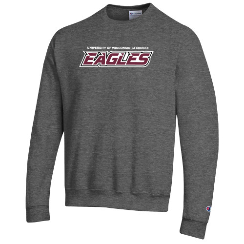 Champion Granite Heather Fleece Crew - UWL Eagles