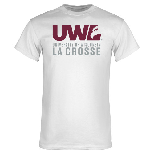  White T Shirt - UWL University Name Spirit Mark