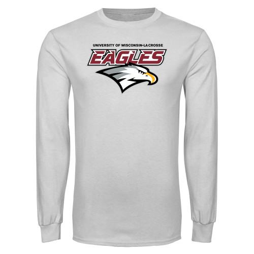  White Long Sleeve T Shirt - UWL Eagles Wordmark
