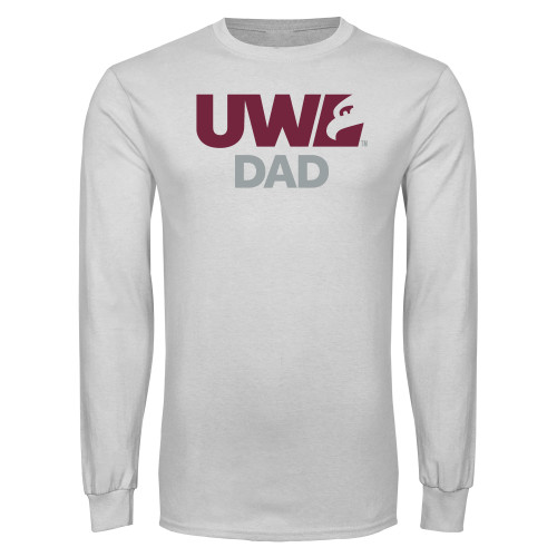  White Long Sleeve T Shirt - UWL Dad