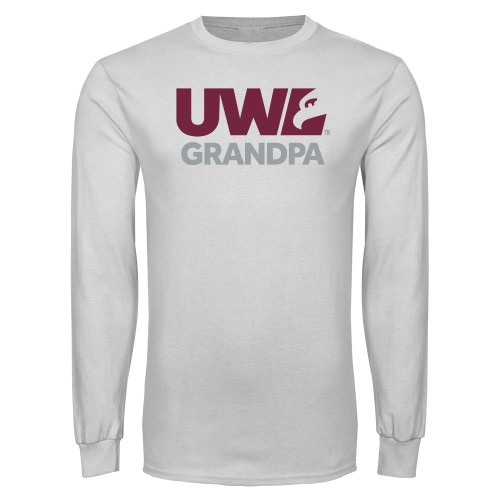  White Long Sleeve T Shirt - UWL Grandpa