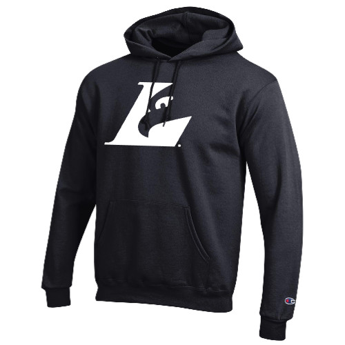  Champion Black Fleece Hoodie - Eagle L Mark