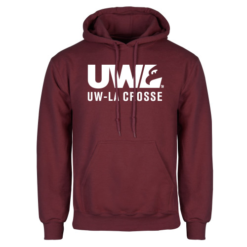  Maroon Fleece Hoodie - UW La Crosse Spirit Mark
