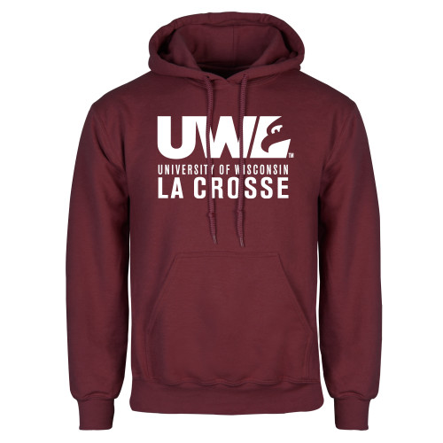  Maroon Fleece Hoodie - UWL University Name Spirit Mark
