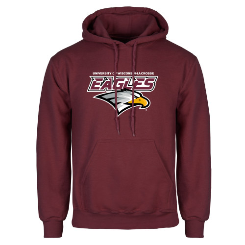  Maroon Fleece Hoodie - UWL Eagles Wordmark