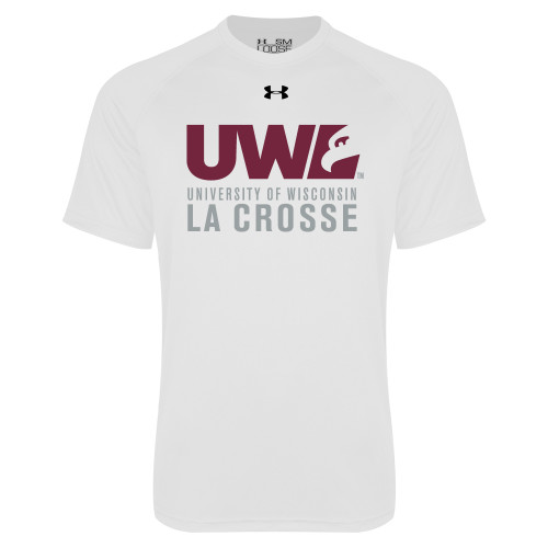  Under Armour White Tech Tee - UWL University Name Spirit Mark