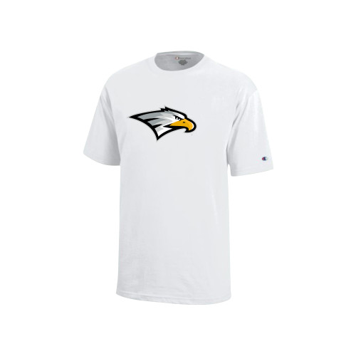  Champion Youth White Short Sleeve Tee - Eagle Head