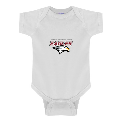  White Infant Onesie - UWL Eagles Wordmark