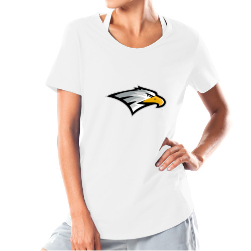  Under Armour Womens White Charged Cotton Tee - Eagle Head
