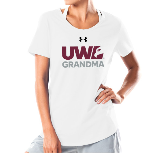  Under Armour Womens White Charged Cotton Tee - UWL Grandma