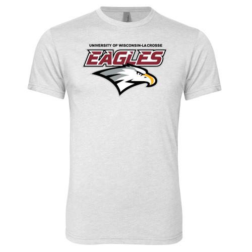  Next Level Heather White Triblend Tee - UWL Eagles Wordmark