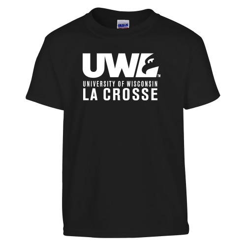  Youth Black T Shirt - UWL University Name Spirit Mark