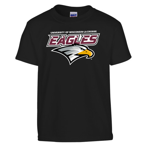  Youth Black T Shirt - UWL Eagles Wordmark
