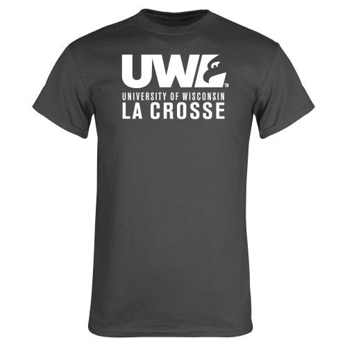  Charcoal T Shirt - UWL University Name Spirit Mark