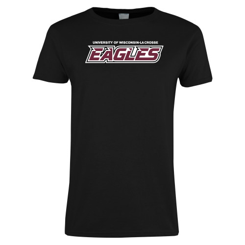  Womens Black Short Sleeve Tee - UWL Eagles