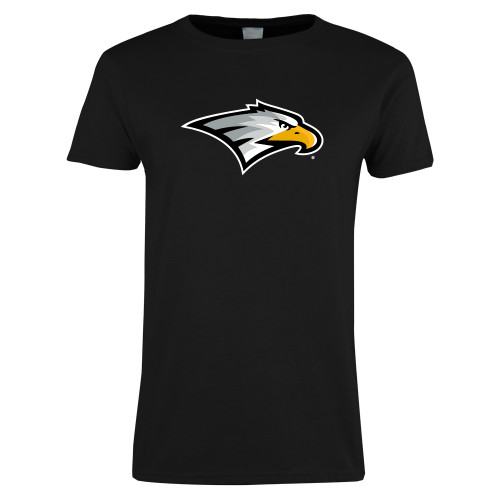  Womens Black Short Sleeve Tee - Eagle Head