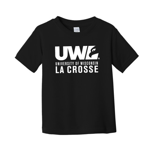  Toddler Black T Shirt - UWL University Name Spirit Mark