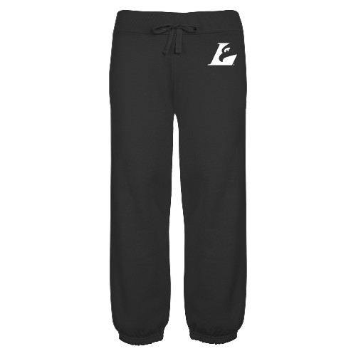  ENZA Womens Black Banded Fleece Capri - Eagle L Mark