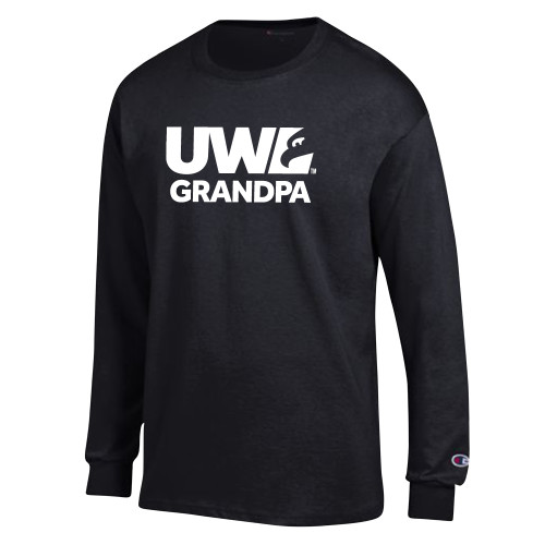  Champion Black Long Sleeve T Shirt - UWL Grandpa