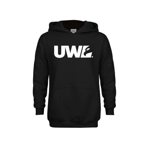  Youth Black Fleece Hoodie - UWL Spirit Mark