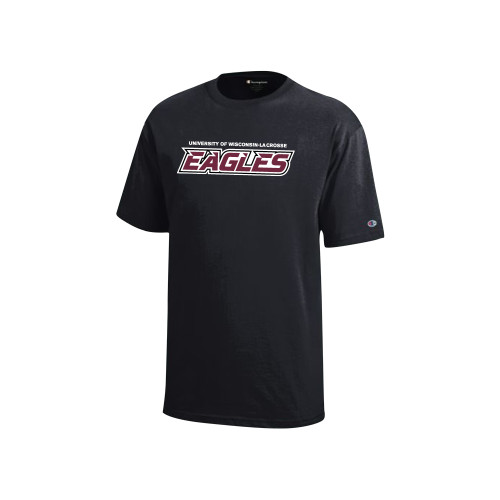  Champion Youth Black Short Sleeve Tee - UWL Eagles