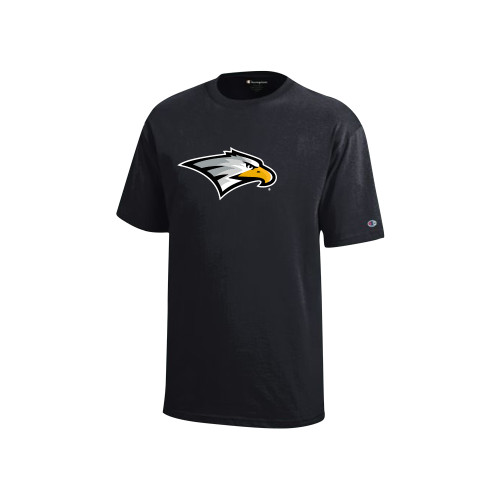  Champion Youth Black Short Sleeve Tee - Eagle Head