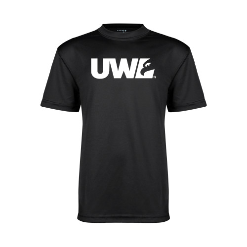  Youth Performance Black Tee - UWL Spirit Mark