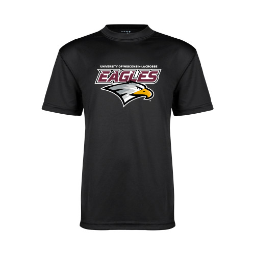  Youth Performance Black Tee - UWL Eagles Wordmark