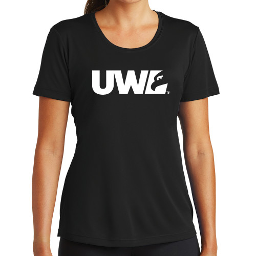  Womens Black Performance Tee - UWL Spirit Mark
