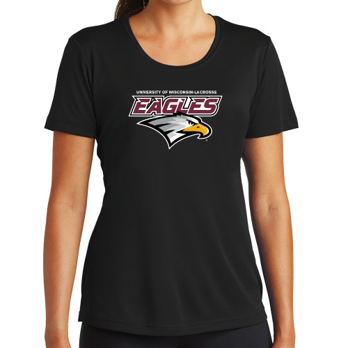  Womens Black Performance Tee - UWL Eagles Wordmark