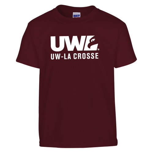  Youth Maroon T Shirt - UW La Crosse Spirit Mark