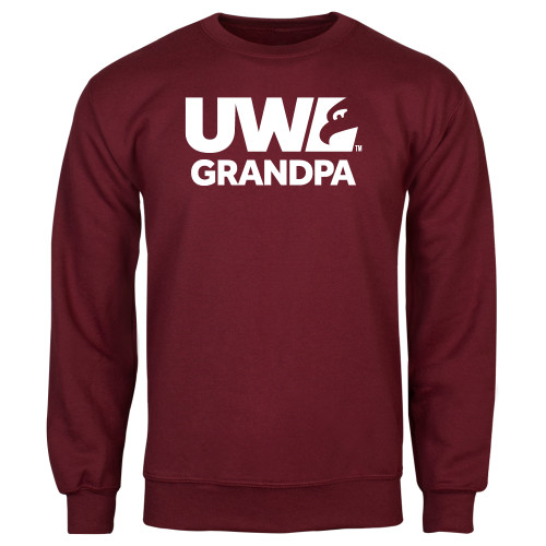  Maroon Fleece Crew - UWL Grandpa