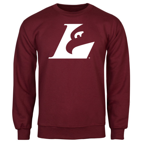  Maroon Fleece Crew - Eagle L Mark