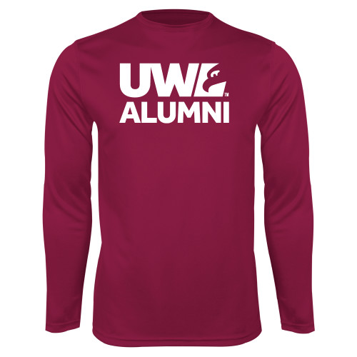  Maroon Performance Long Sleeve Shirt - UWL Alumni