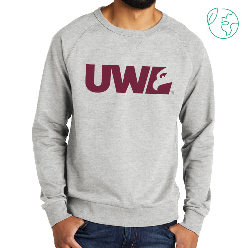  Allmade Light Grey Organic French Terry Crewneck Sweatshirt - UWL Spirit Mark