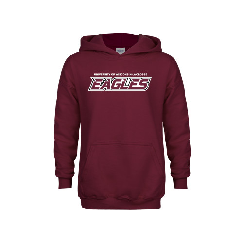  Youth Maroon Fleece Hoodie - UWL Eagles