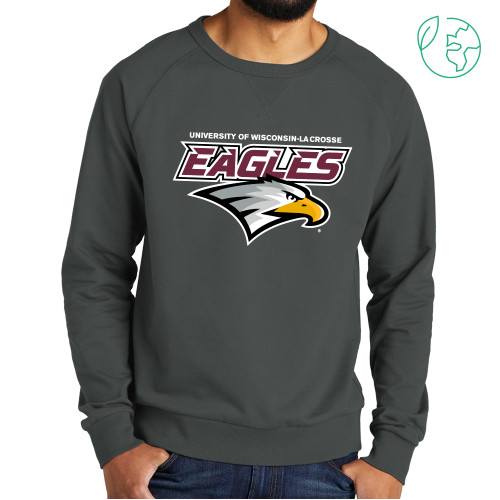  Allmade Dark Grey Organic French Terry Crewneck Sweatshirt - UWL Eagles Wordmark