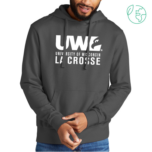  Allmade Dark Grey Organic French Terry Pullover Hoodie - UWL University Name Spirit Mark