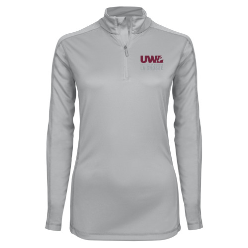  Syntrel Womens Platinum Interlock 1/4 Zip - UWL University Name Spirit Mark